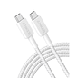 Anker 322 Cable USB-C a USB-C 1.8m 60W PowerLine Trenzado, Color Blanco - Miniatura 1