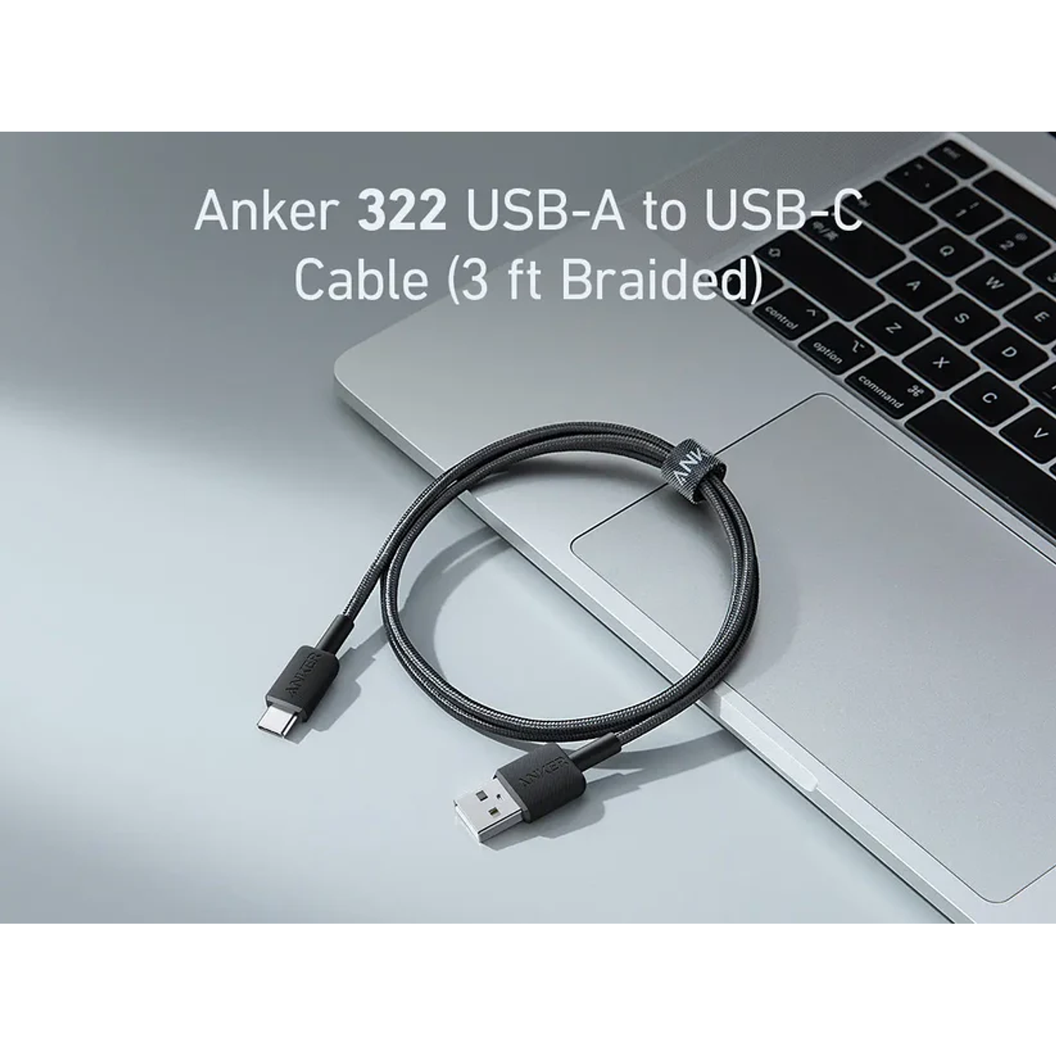 Anker 322 Cable USB-A a USB-C 0.9m PowerLine Carga Rápida, Color Negro 6