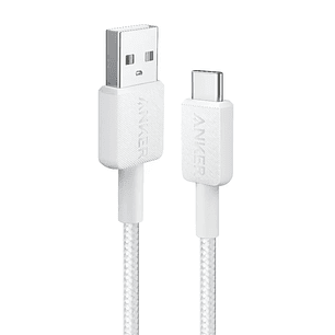Anker 322 Cable USB-A a USB-C 0.9m PowerLine Carga Rápida 15W, Color Blanco
