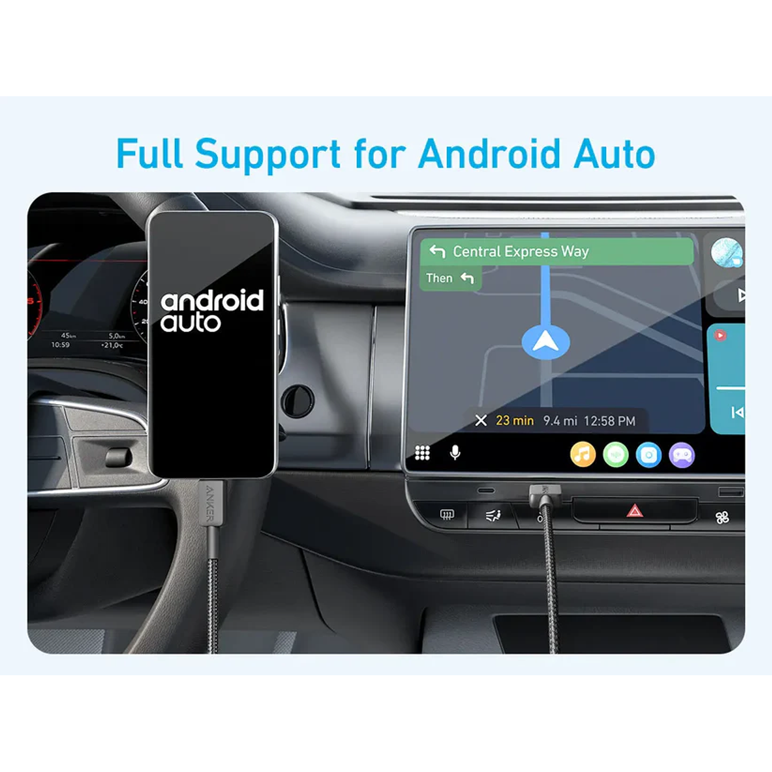 Anker 322 Cable USB-A a USB-C 0.9m PowerLine Carga Rápida 15W, Color Blanco 5