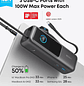 Anker PowerBank 25K 165W con Dos Cables USB-C integrados y USB-A, Color Plata - thumbnail 3