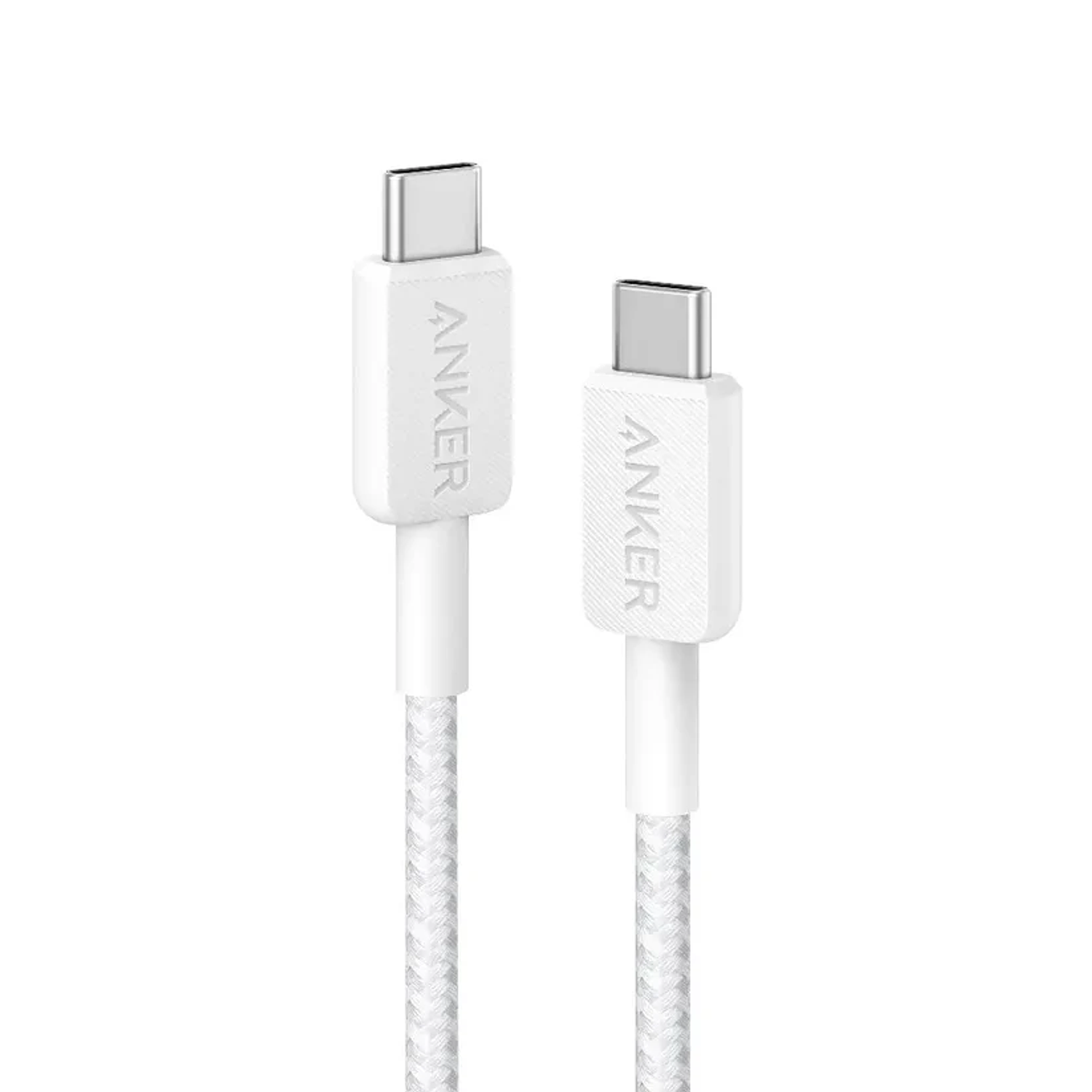 Anker 322 Cable USB-C a USB-C 0.9m PowerLine Trenzado 60W, Color Blanco 1