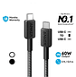 Anker Cable USB-C a USB-C 322 PowerLine 0.9m 60W Trenzado A81F5, Color Negro - Miniatura 2