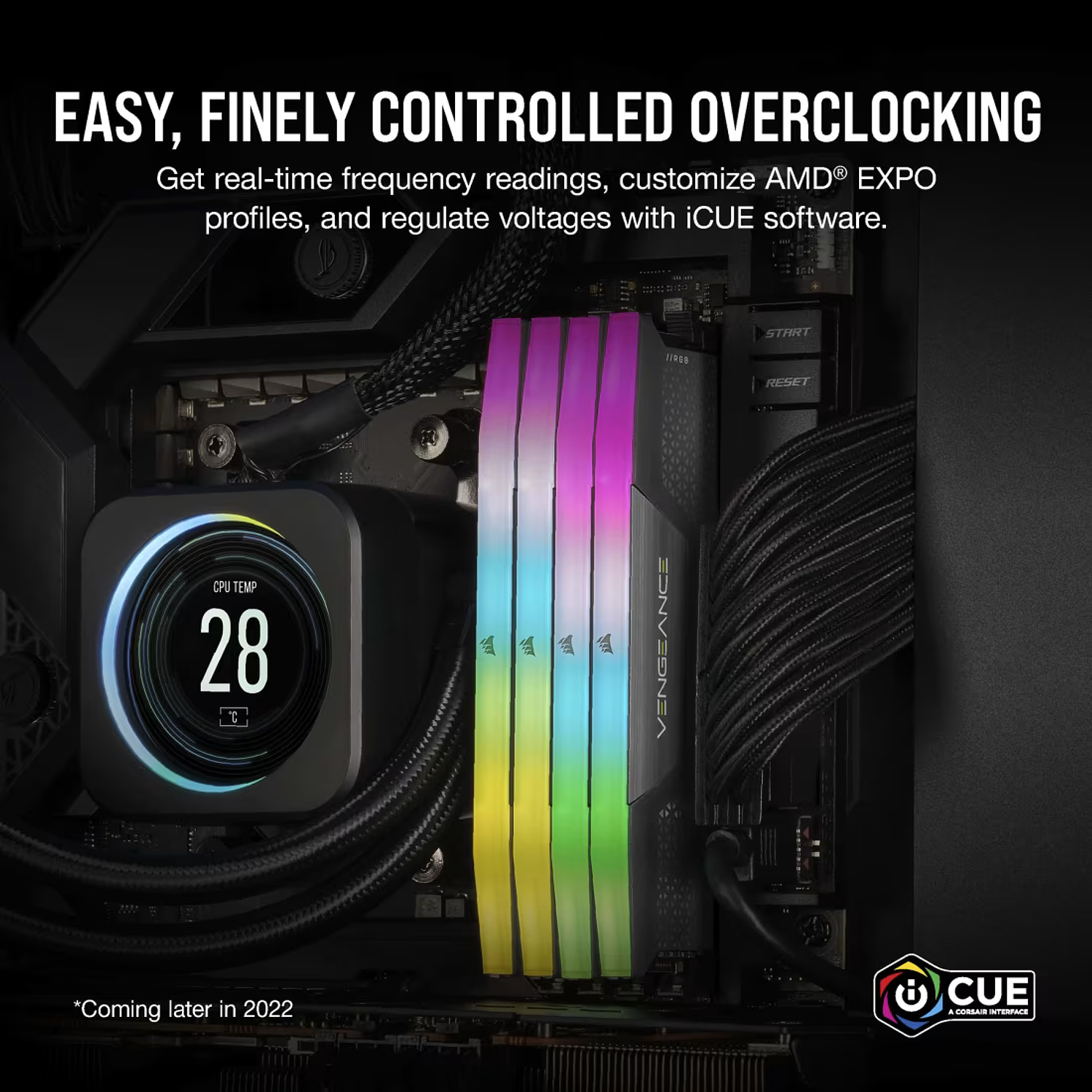 Corsair Vengeance RGB, Kit Memoria RAM DDR5 64GB (2x32GB), 6000MT/s, CL38, AMD EXPO & Intel XMP 5