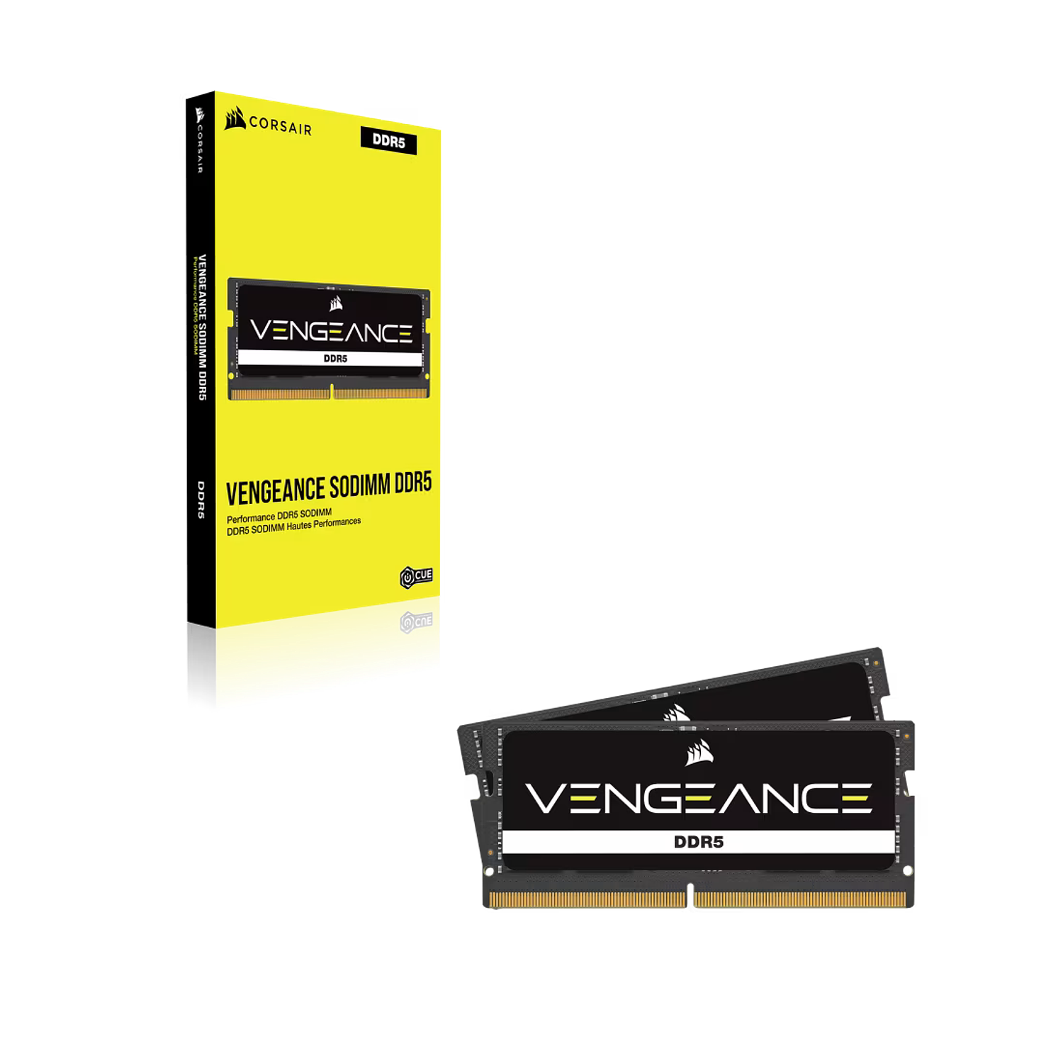 Corsair Vengeance SODIMM, Memoria RAM DDR5 48GB (1x48GB), 5200MT/s, CL44, Compatible Intel 13ª Gen y AMD 4