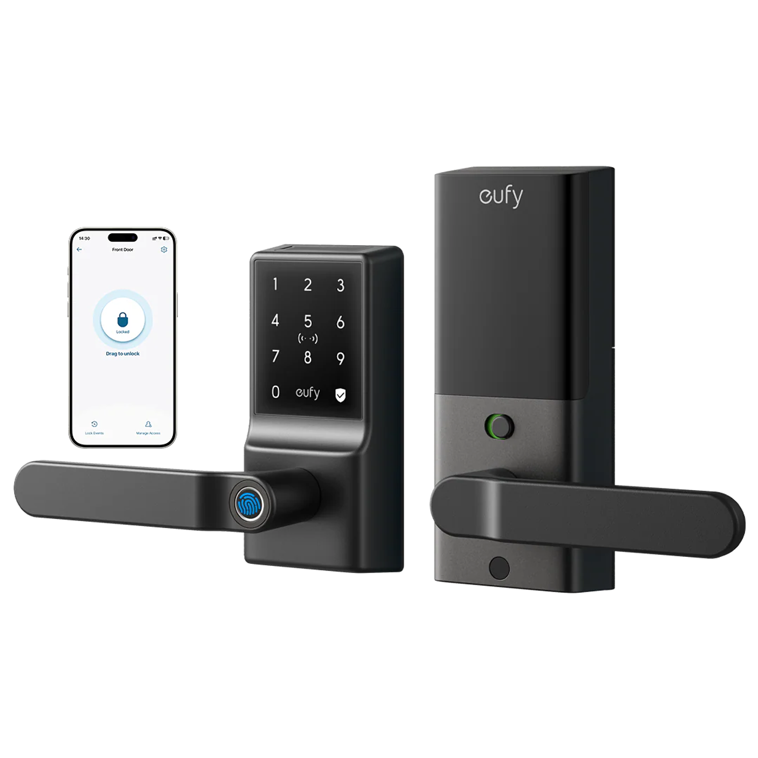 Eufy C33 Cerradura Inteligente de Palanca, Huella Dactilar y Wi‑Fi, Fácil Instalación, 12 Meses de Autonomía, Seguridad para Puertas Interiores 2