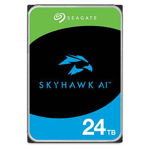 Seagate SkyHawk AI ST24000VE002 Disco Duro de Videovigilancia, 24TB, SATA 6Gb/s, para Cámaras HD y Sistemas de IA
