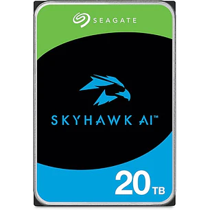 Seagate SkyHawk AI Disco Duro Profesional 20TB, HDD 3.5”, 7200 RPM, Videovigilancia, Servidores