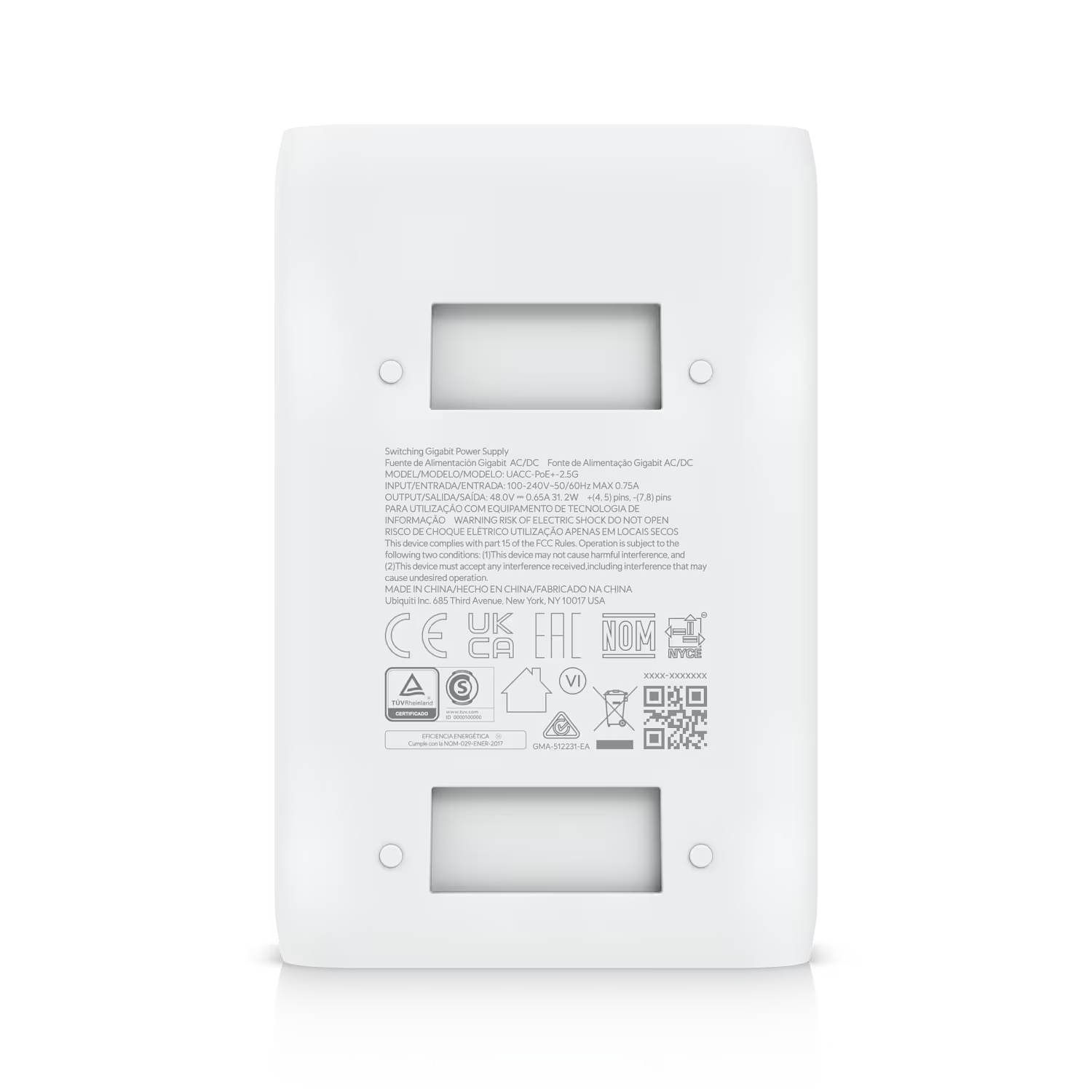 Ubiquiti UACC-PoE+-2.5G Adaptador PoE Gigabit 48V 31W, Fuente de Alimentación para Dispositivos de Red 3