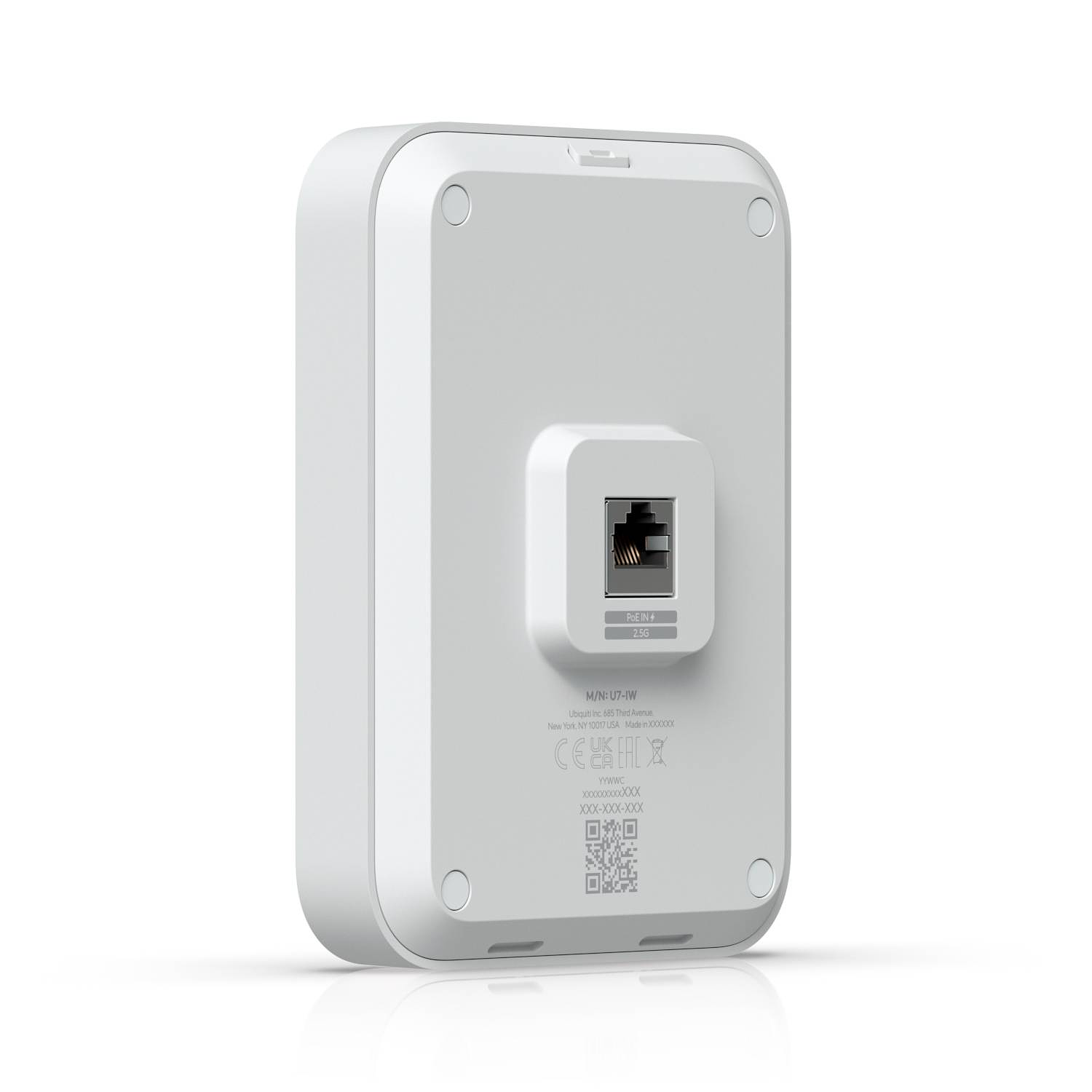 Ubiquiti U7-IW Punto de Acceso Inalámbrico WiFi 7 Montaje en Pared, 4.3 Gbps, 3x 2.5GbE, PoE+ 4