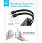 Anker Power Bank 10.000 mAh, 30W, Batería Externa con Cables USB-C y Lightning Integrados, Carga Rápida, Múltiples Dispositivos - Miniatura 3
