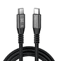 Klip Xtreme KAC-250-3FT Cable USB-C 24 Pin, 1 m, Negro, 60W, Carga Rápida, Trenzado - Miniatura 2