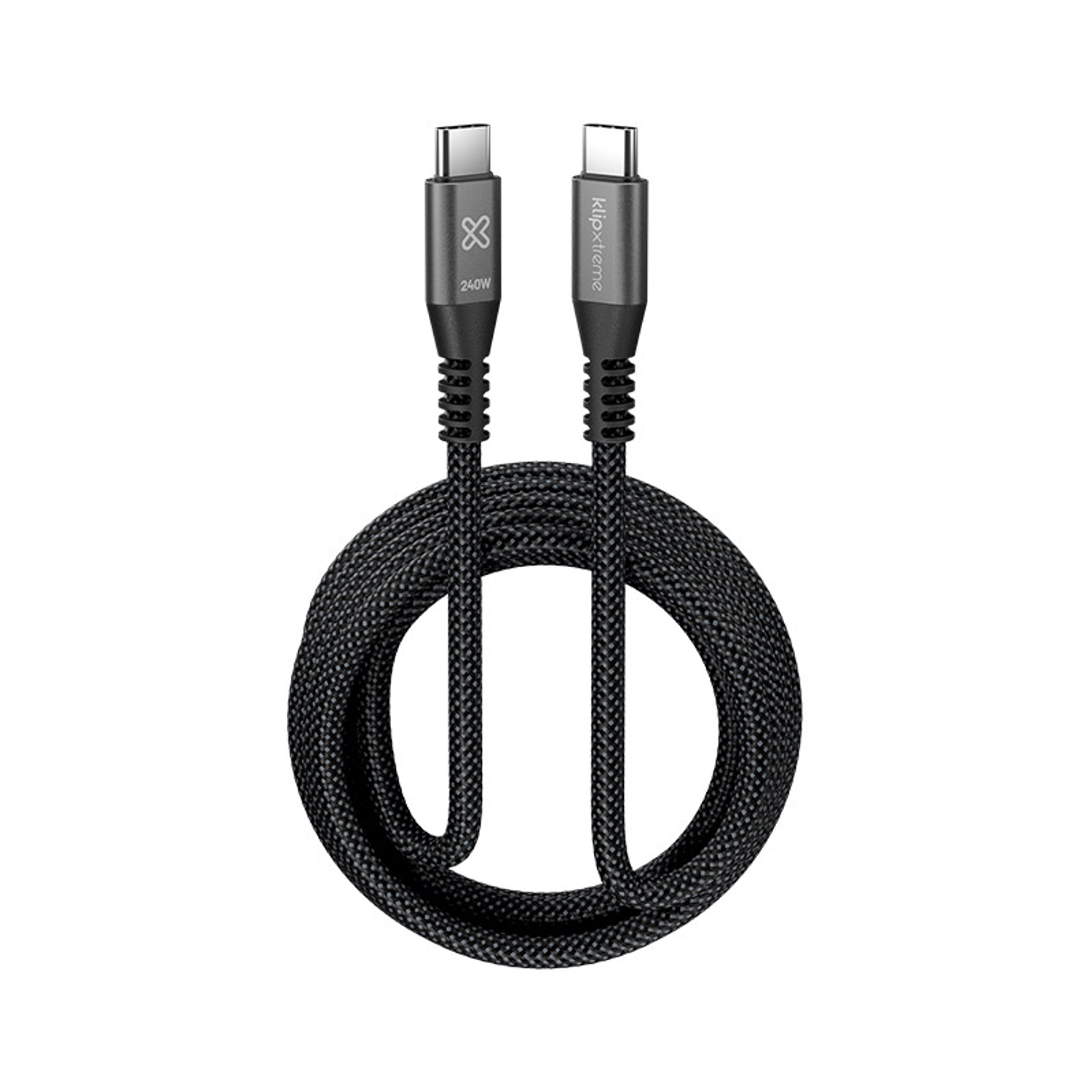 Klip Xtreme KAC-750-10FT Cable USB-C 24 Pin, 3 m, Negro, 240W, Carga Rápida Trenzado 1