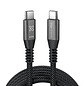 Klip Xtreme KAC-750-10FT Cable USB-C 24 Pin, 3 m, Negro, 240W, Carga Rápida Trenzado - Miniatura 2