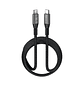 Klip Xtreme KAC-850-6FT USB4 Gen 2 Cable USB-C 24 Pin, 1,8 m, Negro, 240W, 40Gbps, Carga Rápida, Trenzado - Miniatura 1