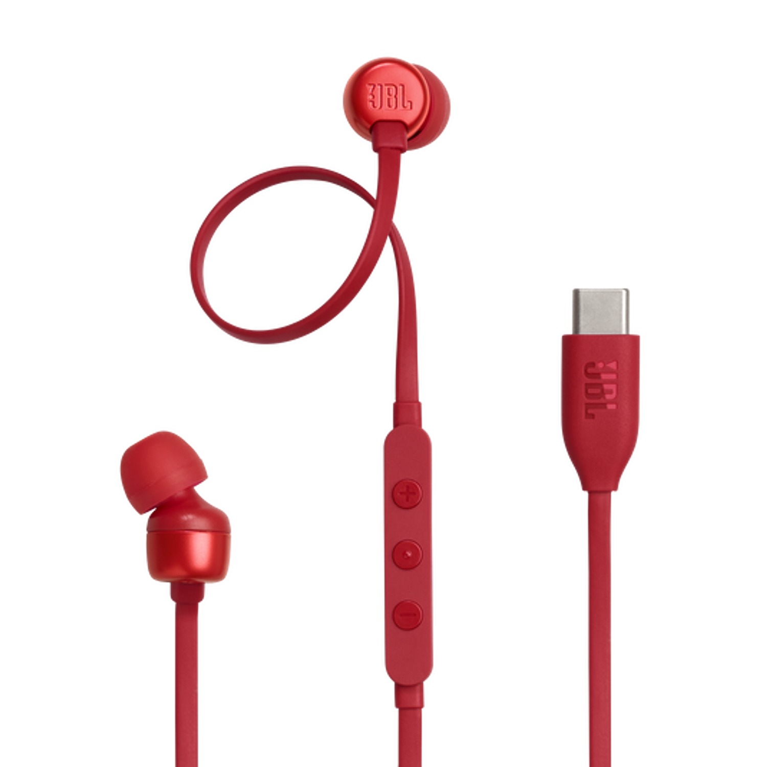 JBL Tune 310C Audifonos con Cable USB-C, In-Ear, Color Rojo 1