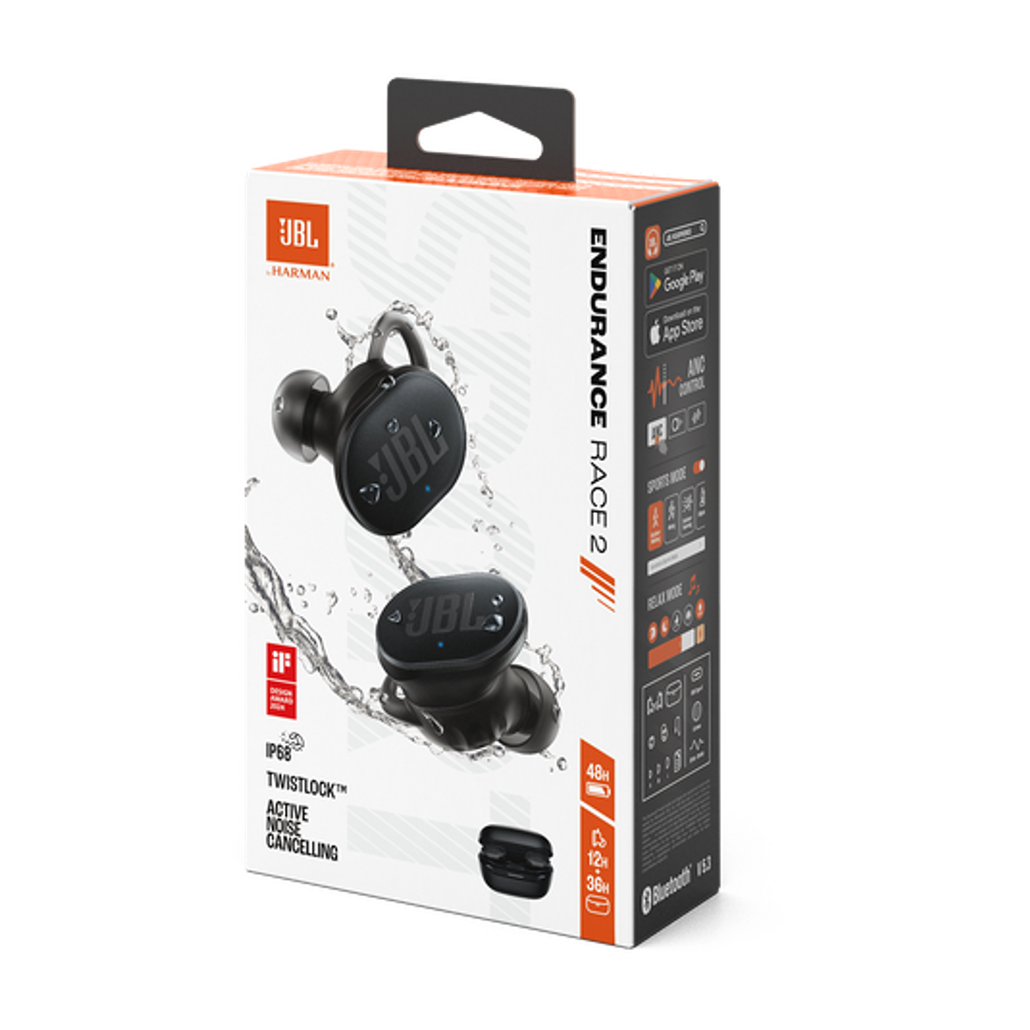 JBL Endurance Race 2 Audifonos Inalámbricos True Wireless con ANC, IP68, Negro 12