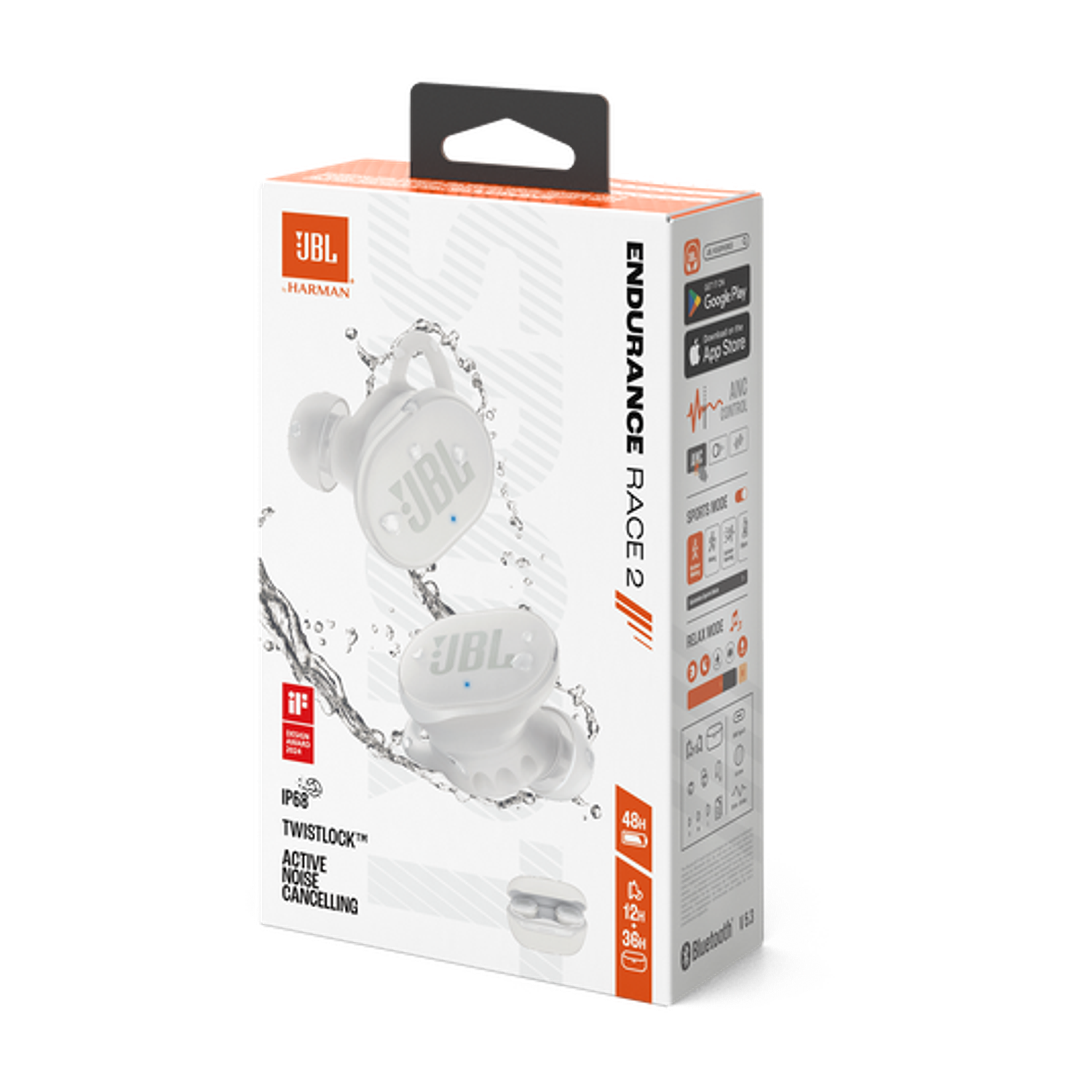 JBL Endurance Race 2 Audifonos Inalámbricos True Wireless con ANC, IP68, Blanco 11