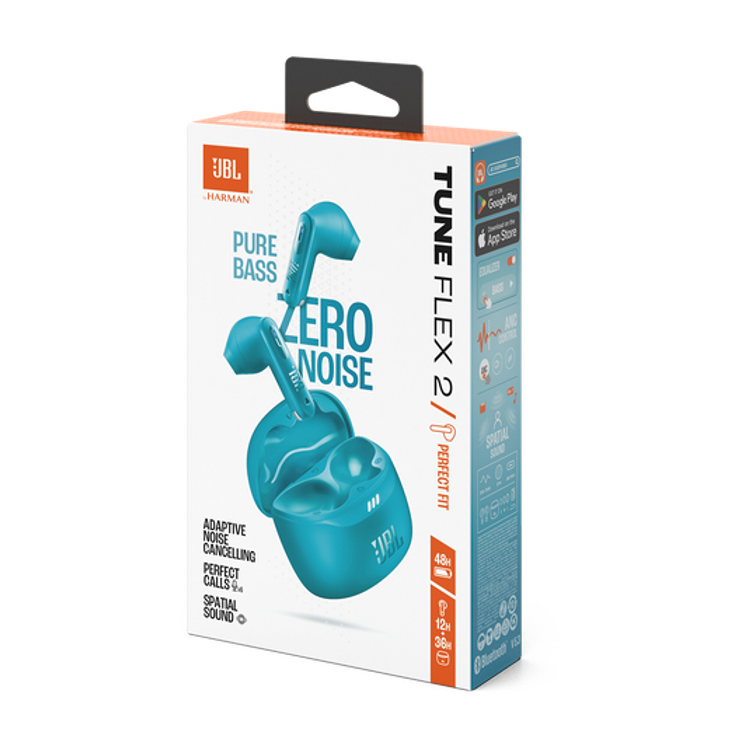 JBL Tune Flex 2 Audifonos In-Ear Inalámbricos True Wireless, Pure Bass, Sonido Spatial, ANC, Turquesa 11