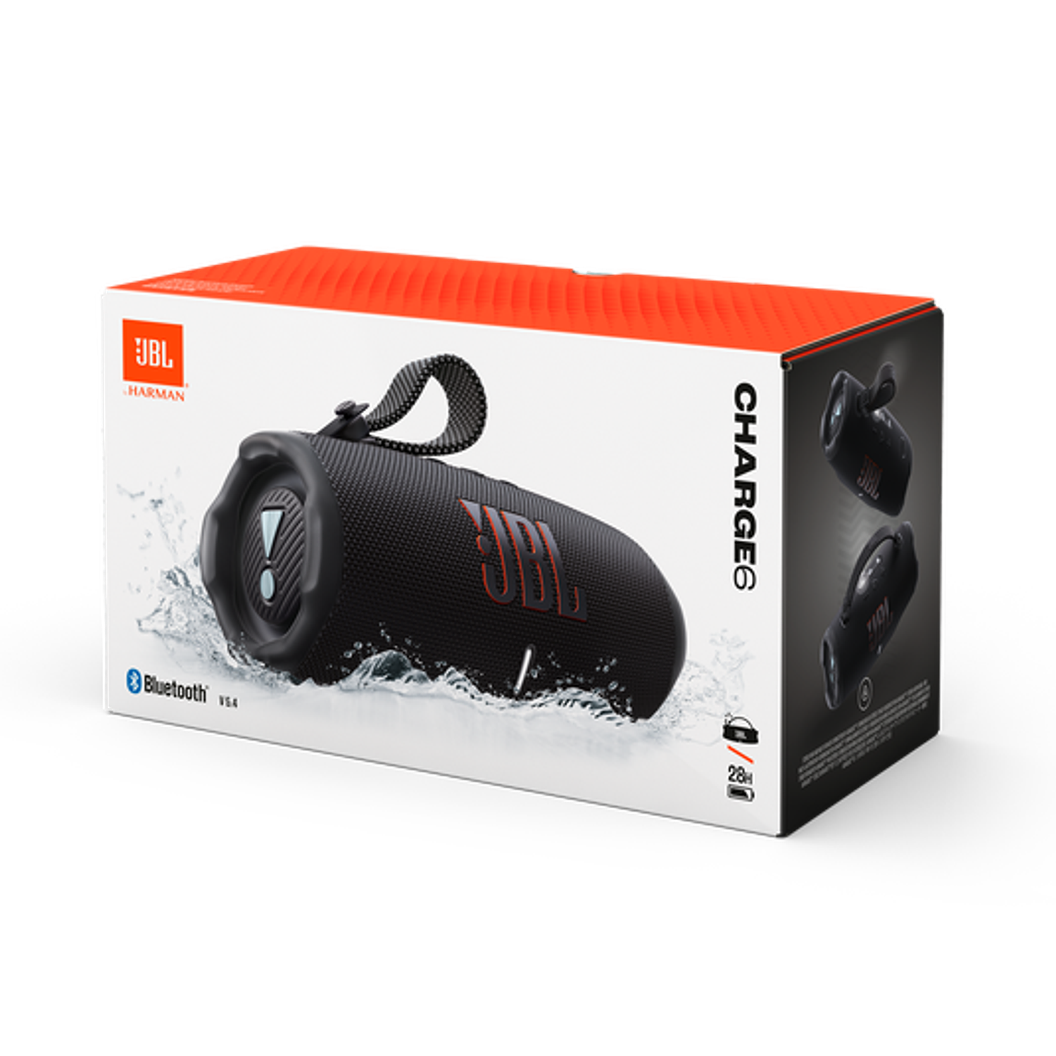 JBL Charge 6 Parlante Bluetooth Portátil 28h Reproducción, IP68, PartyBoost, AI Sound Boost, Negro 11