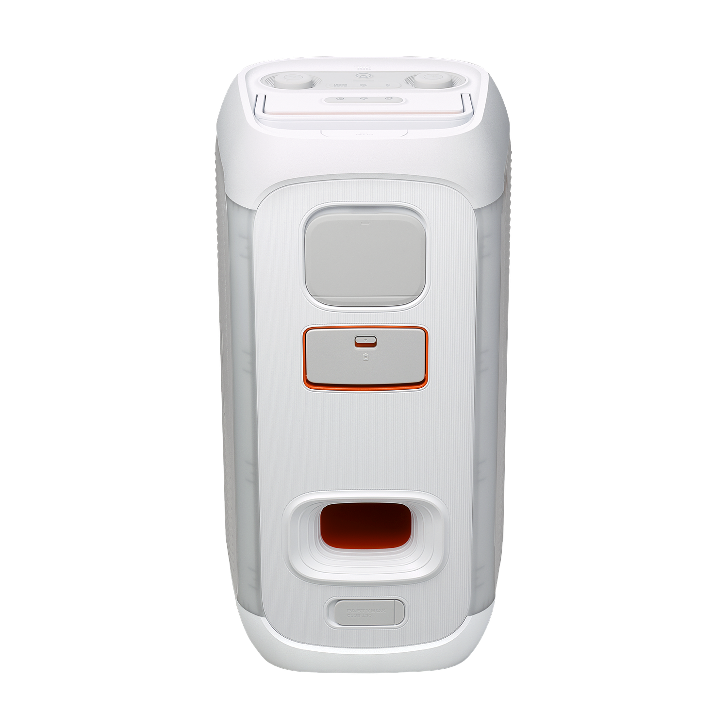 JBL PartyBox Club 120 Parlante Bluetooth 160W con Luces LED, AI Sound Boost, Karaoke y Resistente al Agua, Blanco 3