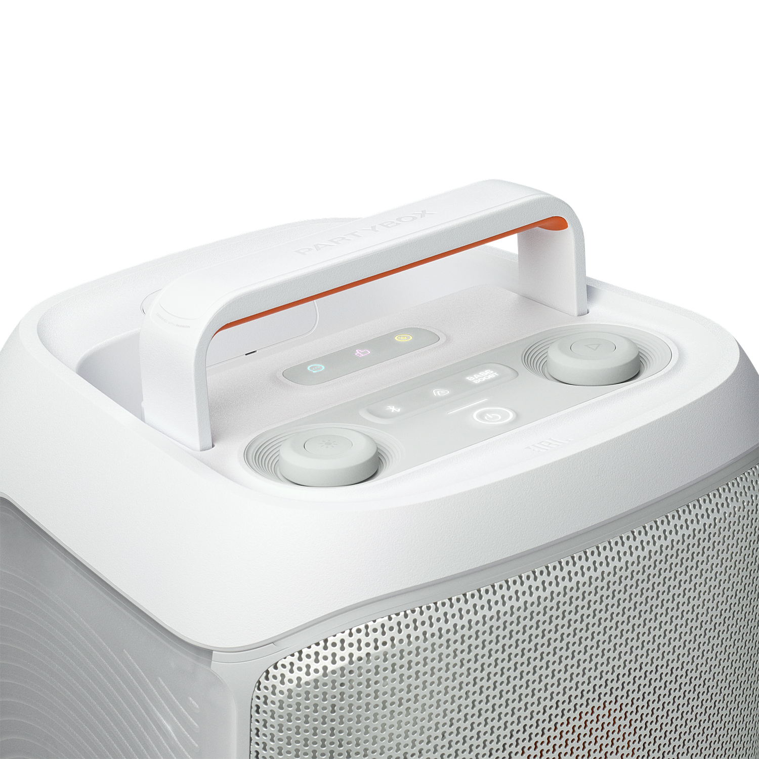 JBL PartyBox Club 120 Parlante Bluetooth 160W con Luces LED, AI Sound Boost, Karaoke y Resistente al Agua, Blanco 12