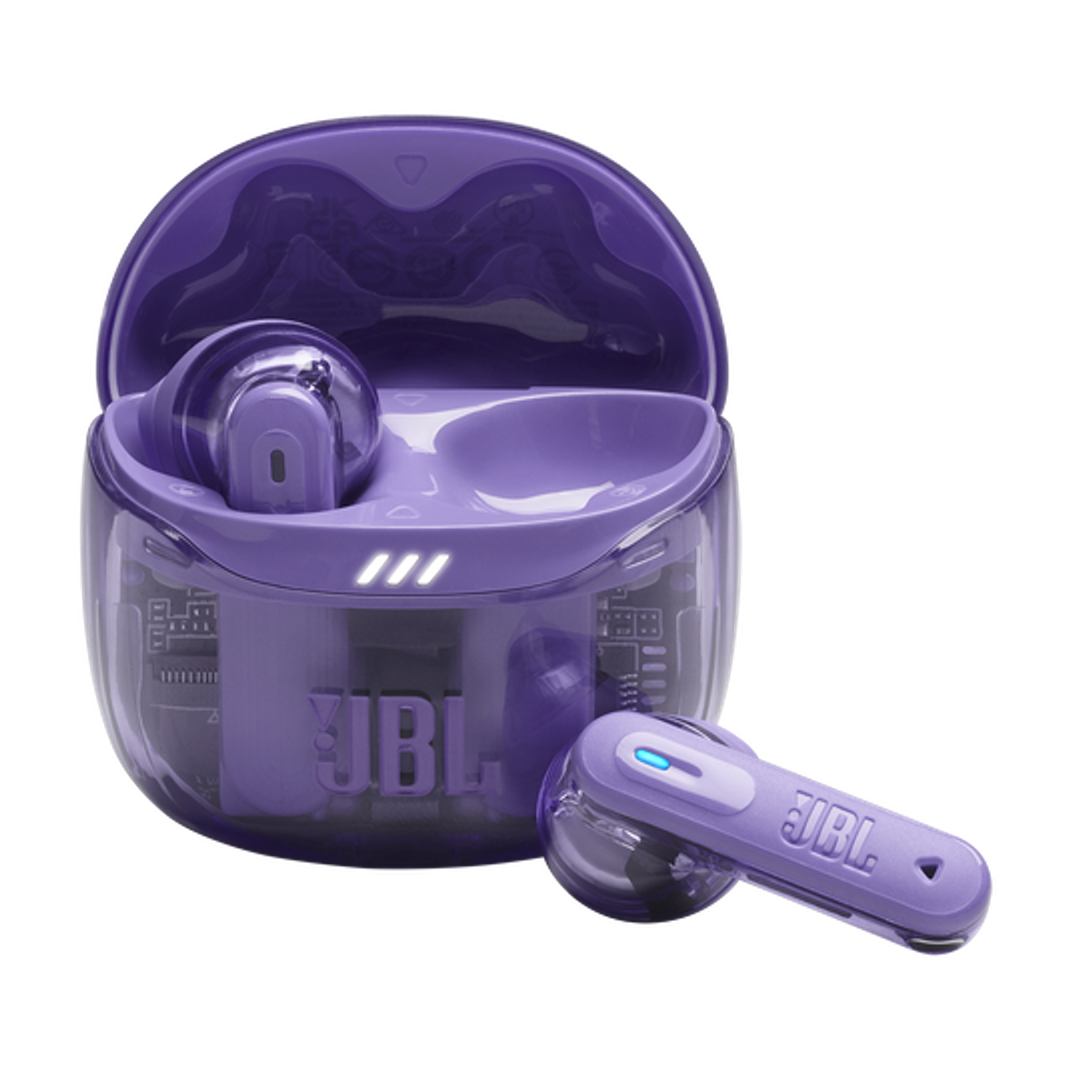 JBL Tune Flex 2 Audifonos True Wireless, 12 mm, 6 Micrófonos, Pure Bass, Spatial Sound, ANC, Bluetooth 5.3, IP54, Morado 1