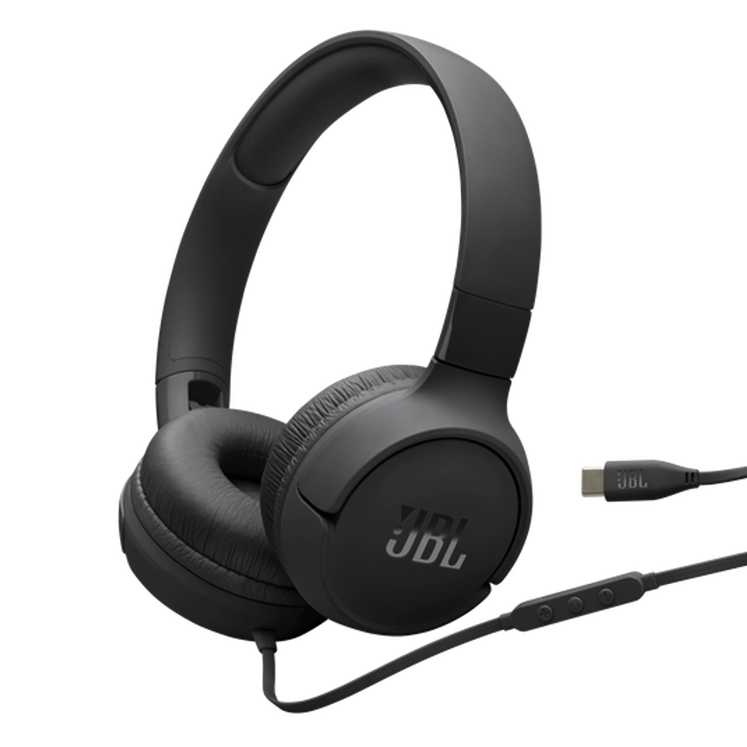 JBL Tune 520C Audifonos On-Ear, USB-C, Hi-Res, Plegables, Micrófono, Pure Bass, Negro 1