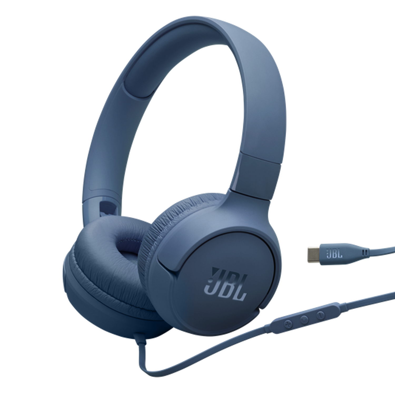 JBL Tune 520C Audifonos On-Ear, USB-C, Hi-Res, Plegables, Micrófono, Pure Bass, Azul 1