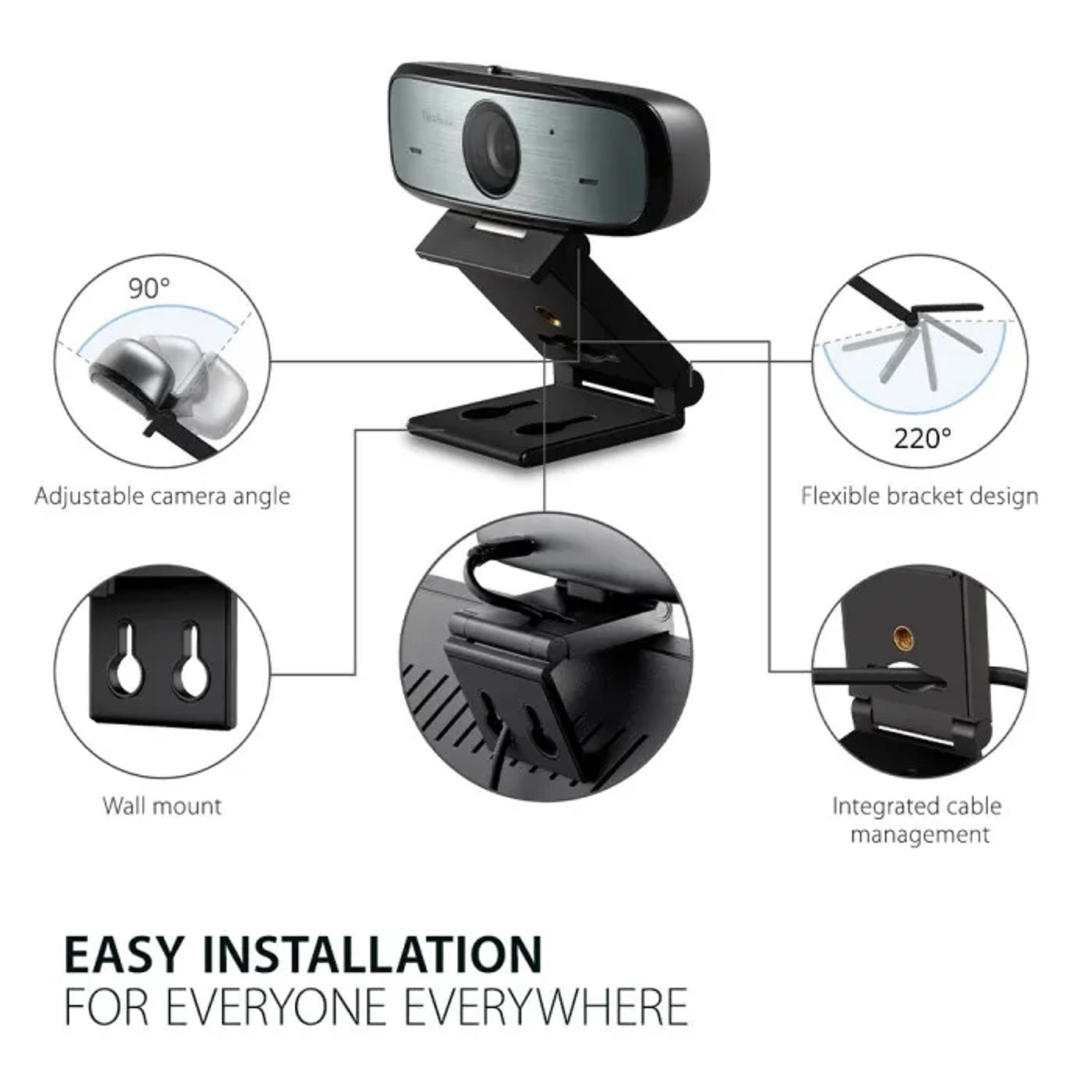 ViewSonic VB-CAM-002 Cámara Web USB Full HD 1080p, Micrófono Estéreo Integrado, Plug & Play 12