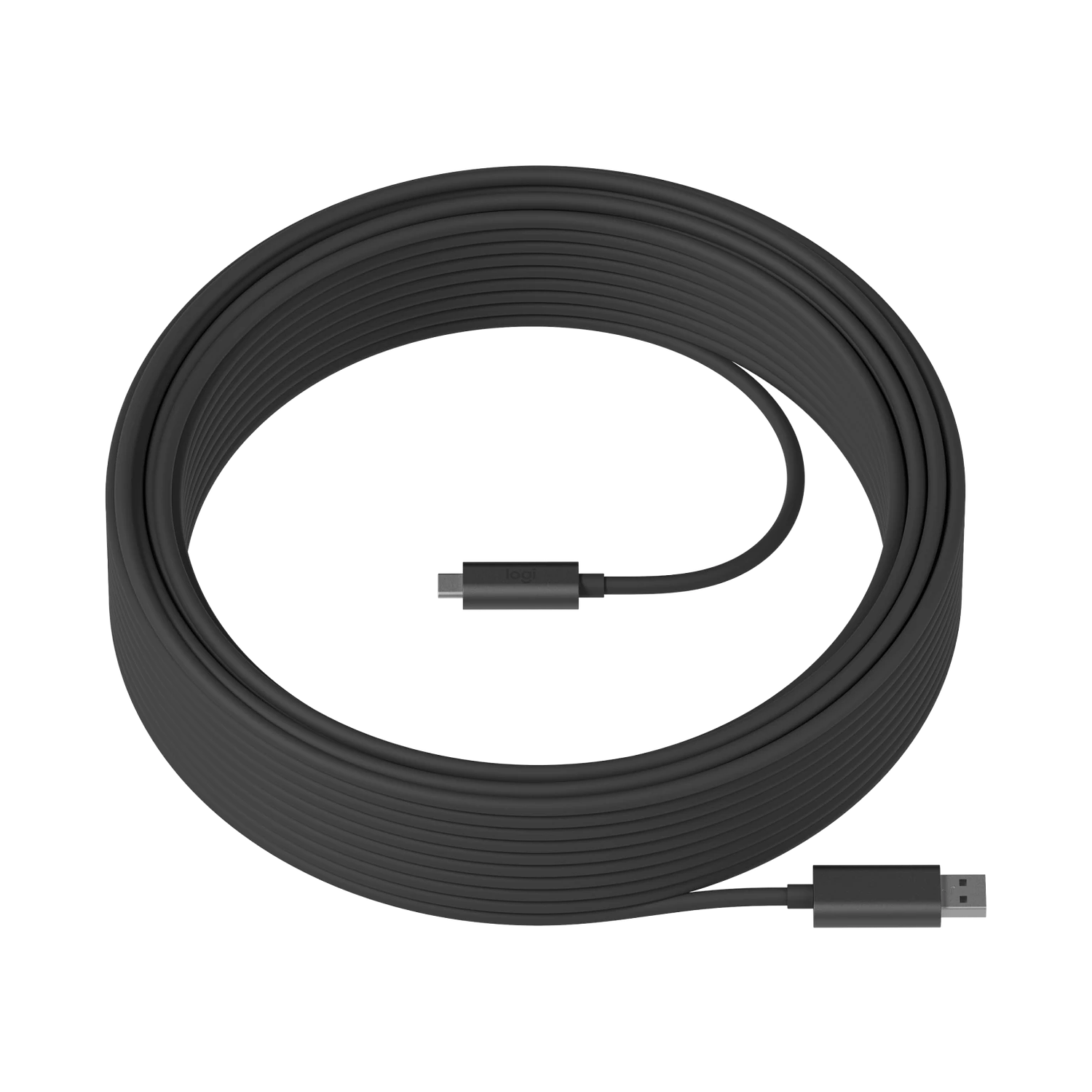 Logitech Cable Resistente, USB-A a USB-C, 10 Gbps, 10 Metros, Negro