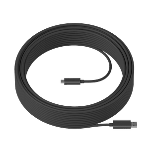 Logitech Cable Resistente, USB-A a USB-C, 10 Gbps, 10 Metros, Negro