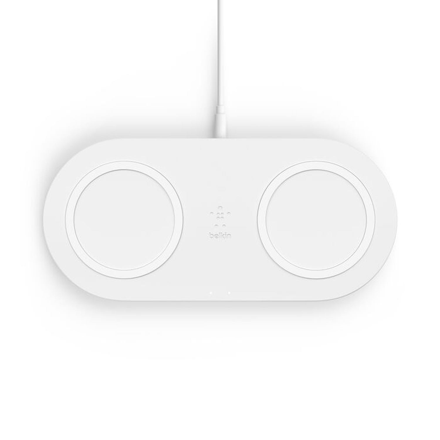 Belkin Dual Base de Carga Inalámbrica, Adaptador de Corriente CA, 10 W, Blanco 1