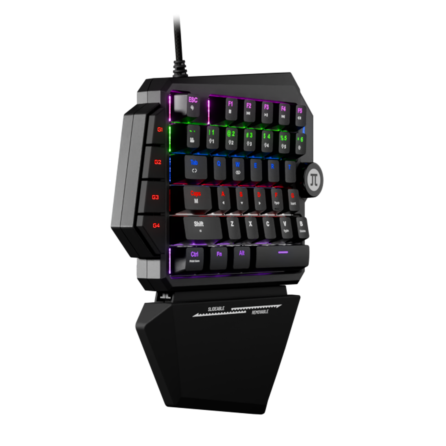 Primus Gaming PKS-040E Teclado Mecánico para una Mano, 35 Teclas, Switches Rojos, Retroiluminado, USB, Negro 3