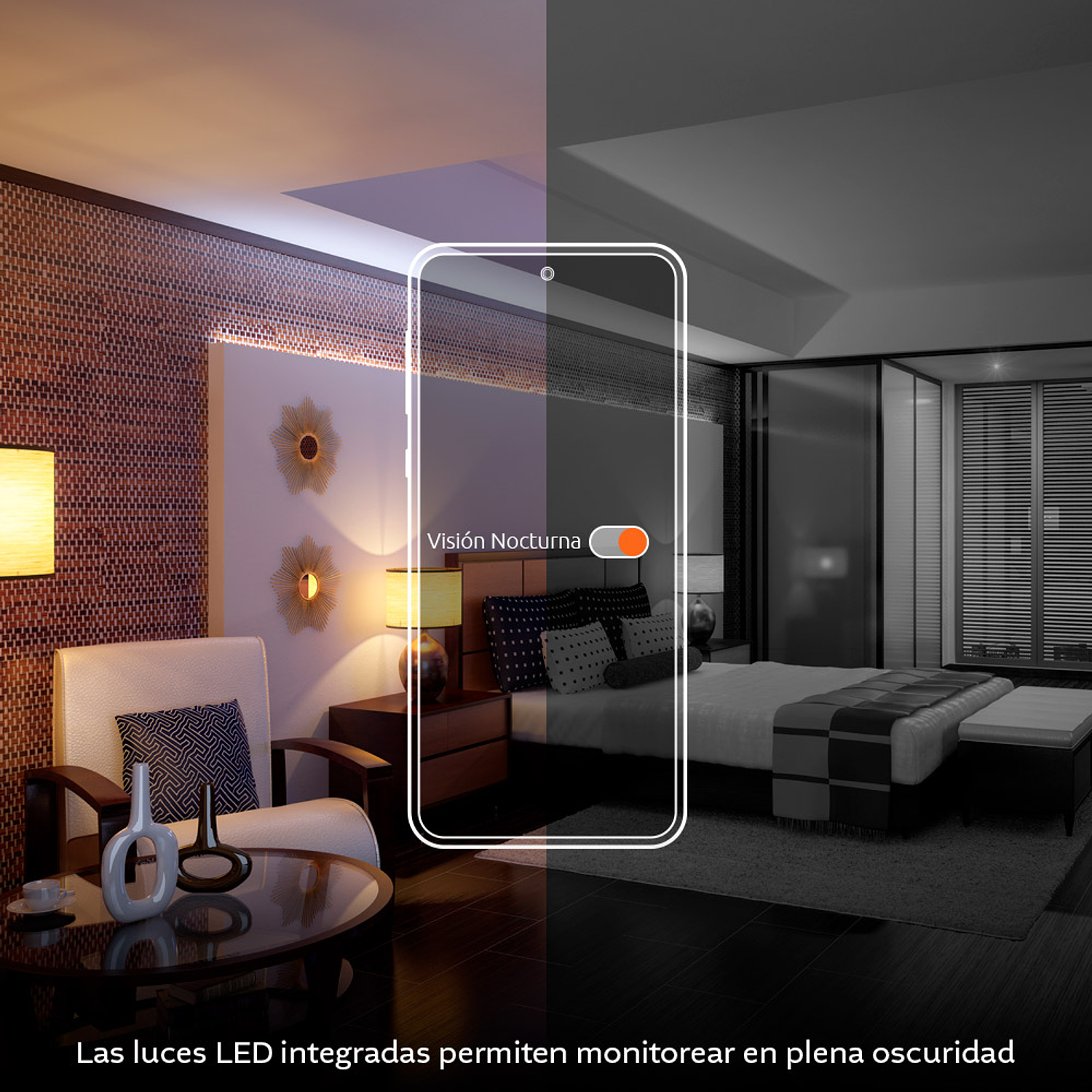 Nexxt NHC-IP10 Cámara Inteligente Motorizada Wi-Fi, 2K (3MP), Audio Bidireccional, Visión Nocturna y Zoom PTZ para Interior 7