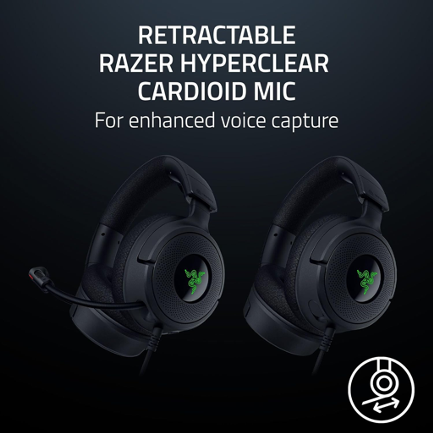 Razer Kraken V4 X Audífonos Gamer, 7.1, Micrófono Retráctil, USB-C, Color Negro 5