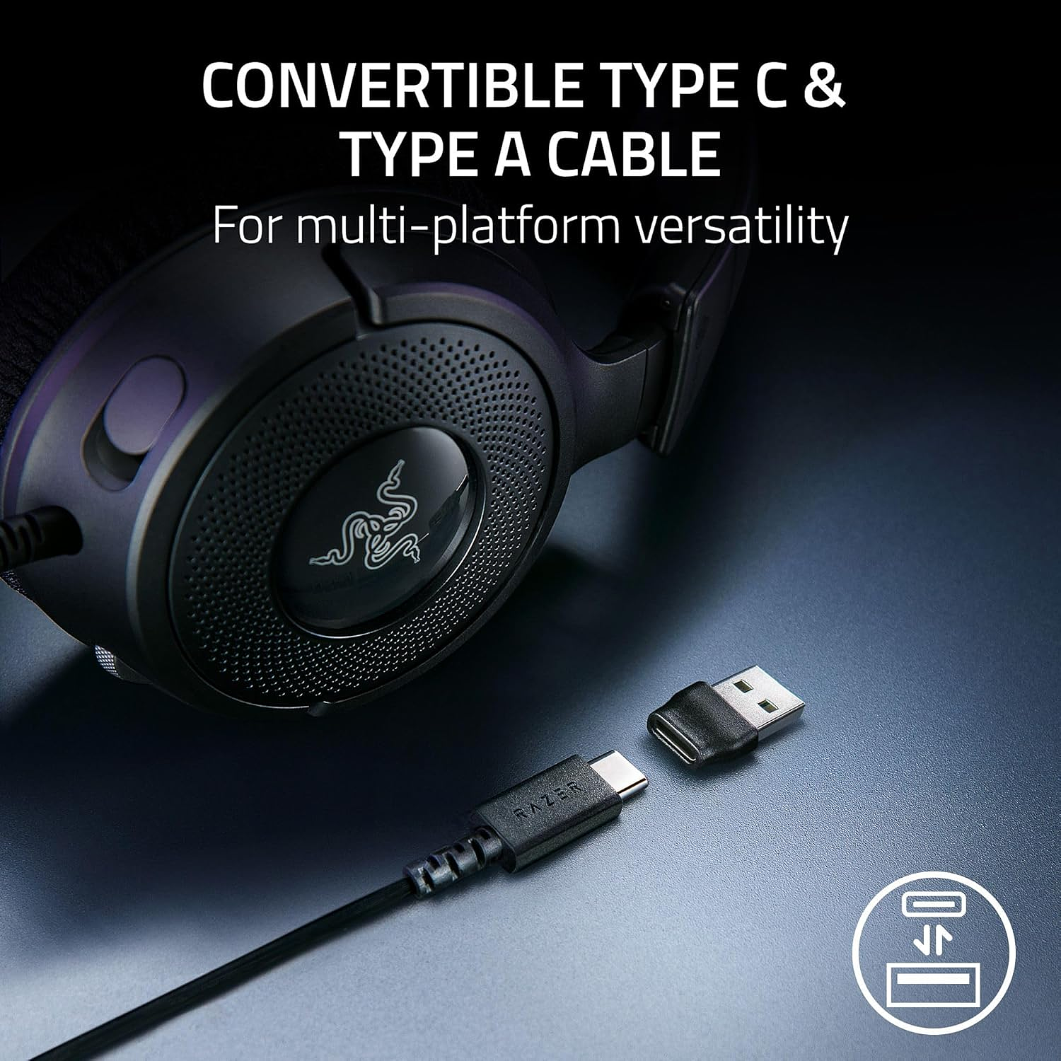 Razer Kraken V4 X Audífonos Gamer, 7.1, Micrófono Retráctil, USB-C, Color Negro 8