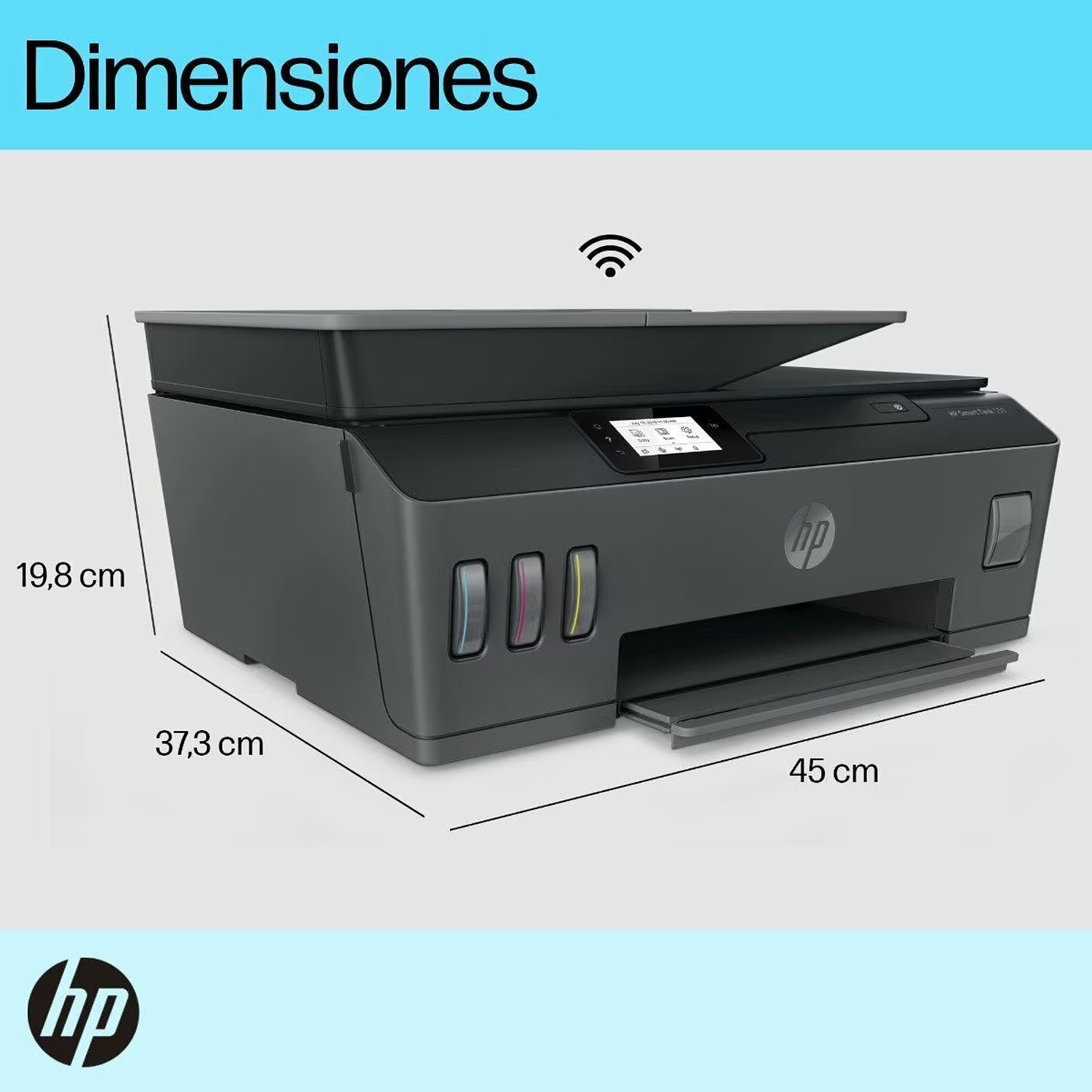HP Smart Tank 530 Impresora Multifuncional Tinta Color Wireless, 22 ppm/negro, 16 ppm/color, Wifi 9