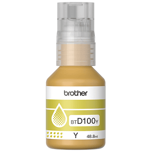 Brother BTD100Y Botella de Tinta Amarilla Original, Ultra Rendimiento, InkBenefit Tank, 5.000 Páginas
