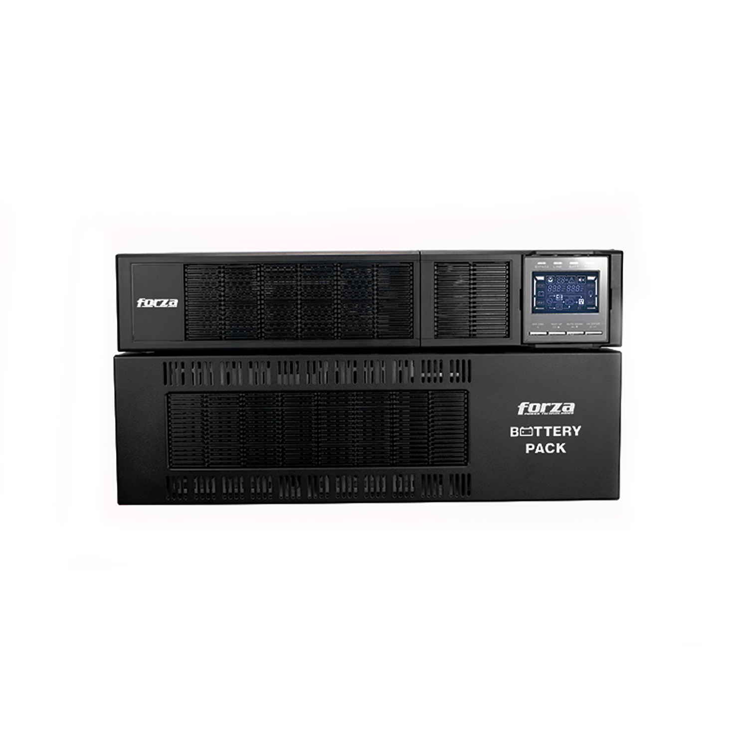 Forza Atlas FDC-210KMR UPS Online 10KVA/10KW, Doble Conversión, Torre/Rack 2U, 220V, LCD, USB/SNMP/RS-232, Negro 1
