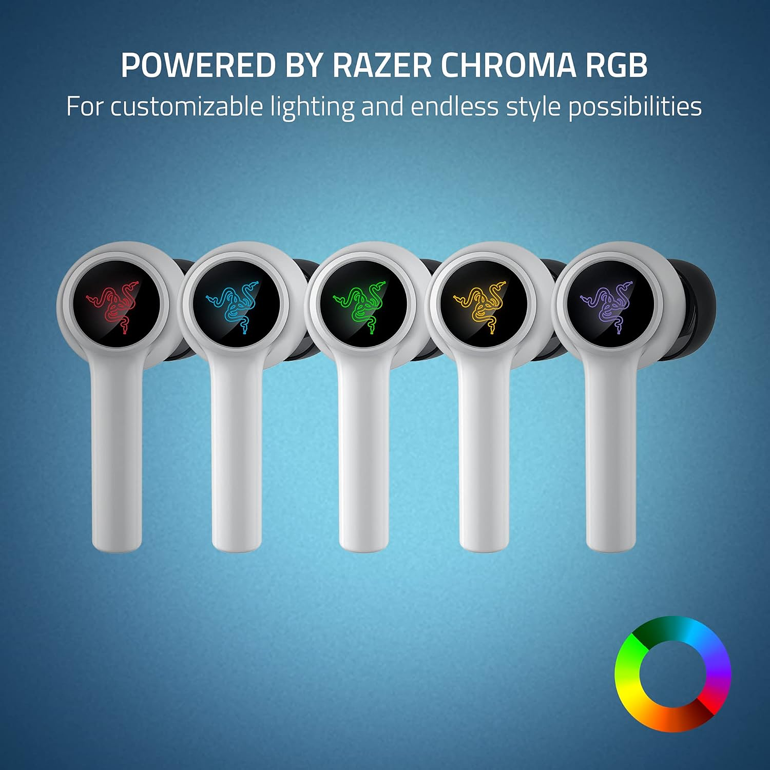 Razer Hammerhead HyperSpeed Audifonos Inalámbricos, Bluetooth 5.2, RGB Chroma, 30h Batería 6