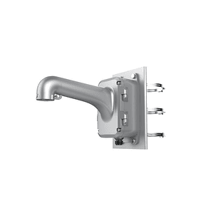 Hikvision DS-1604ZJ-Box-Pole Soporte de Montaje en Poste con Caja de Conexiones para Cámaras Cúpula, Blanco, Compatible con Pro Series y Ultra Series DarkFighter