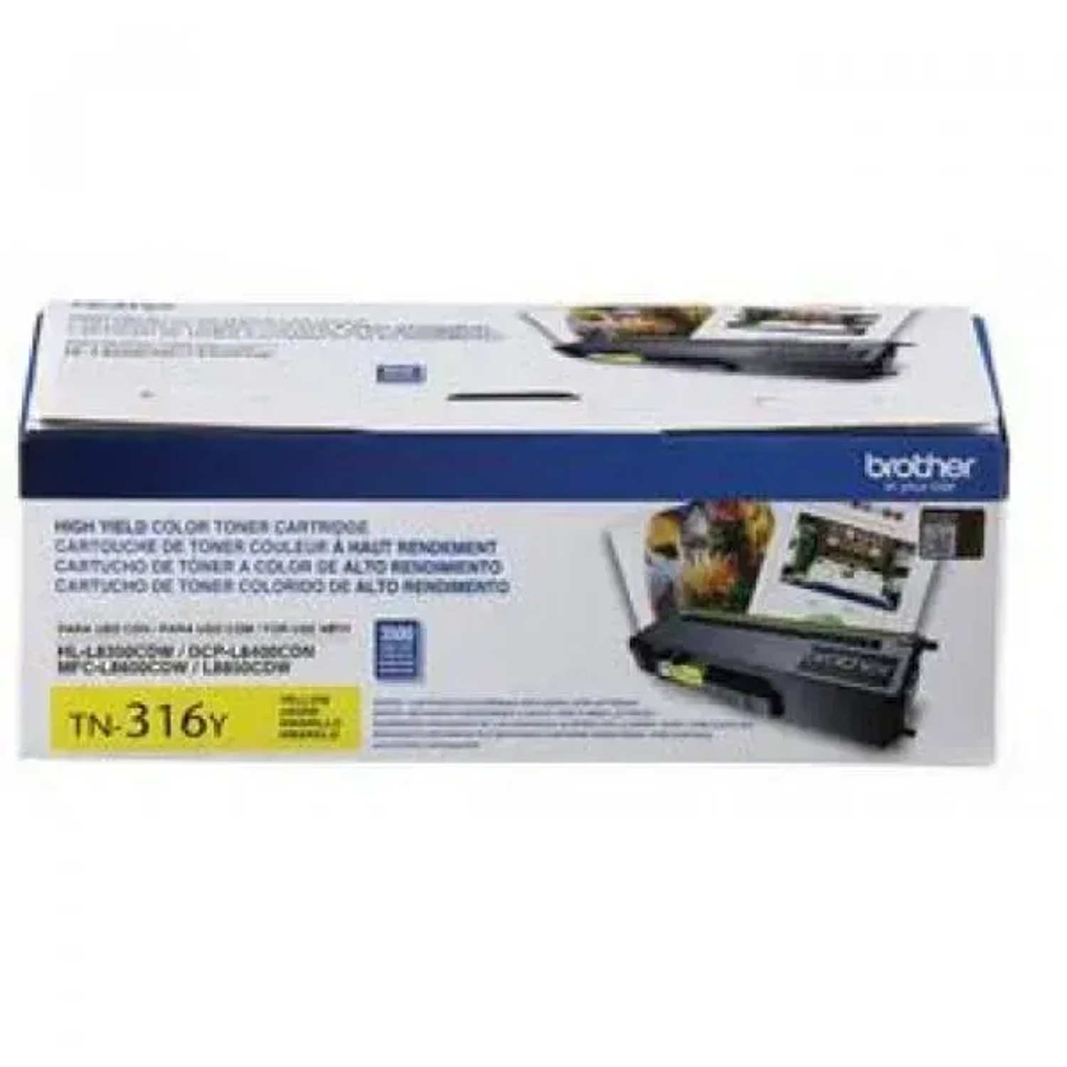 Brother TN316Y Cartucho de Tóner Original Amarillo de Alto Rendimiento, Compatible con DCP-L8400CDN, HL-L8350CDW/WT, MFC-L8600CDW y MFC-L8850CDW