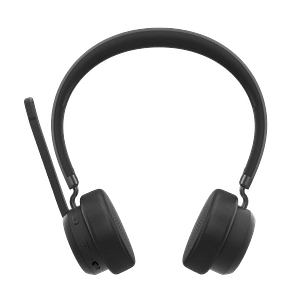 Lenovo Audifonos VoIP Inalámbricos, Bluetooth 5.3, Certificados Microsoft Teams, 60h Batería, Negro