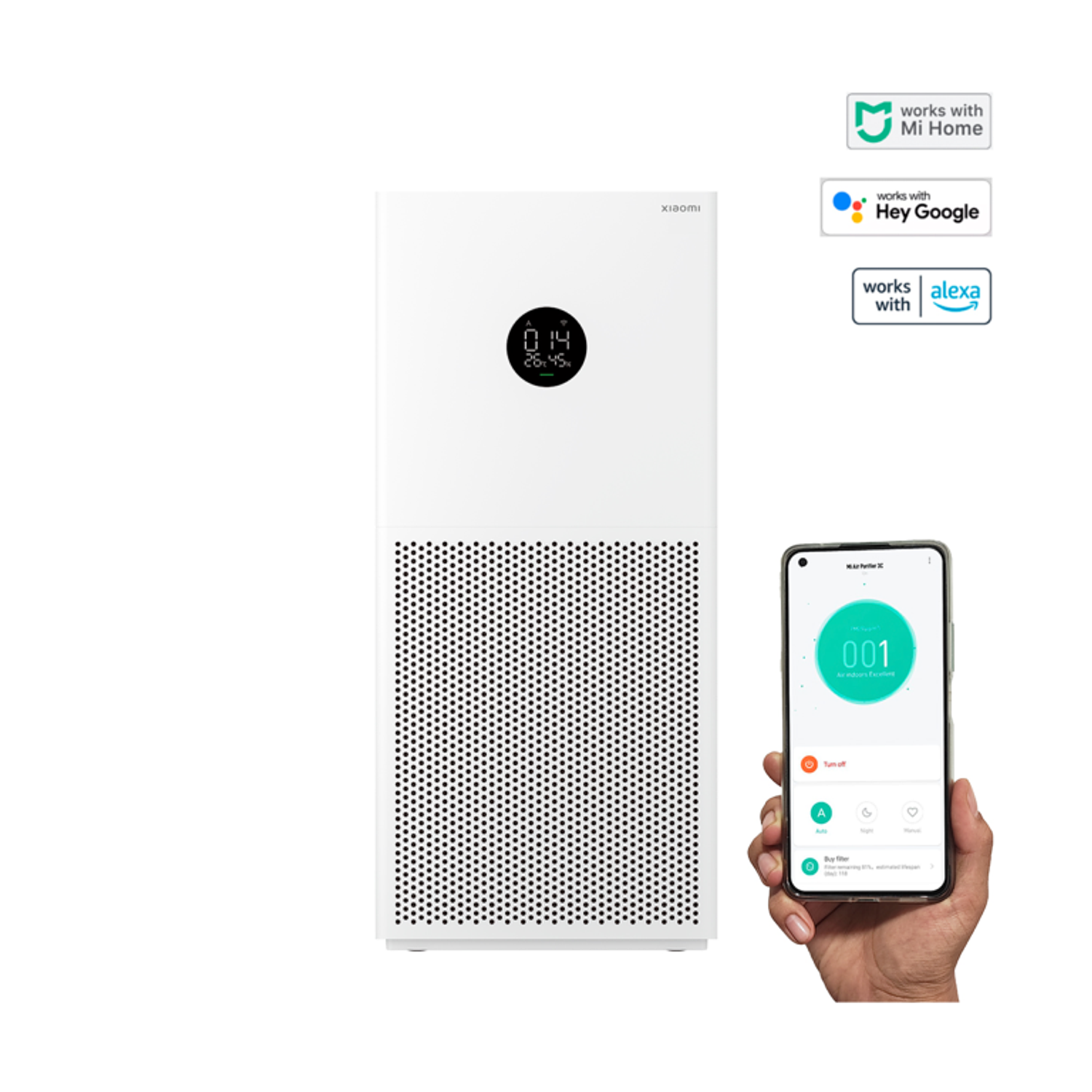 Xiaomi Smart Air Purifier 4 Lite, Purificador de Aire Inteligente, 43 m², LED, Blanco 2