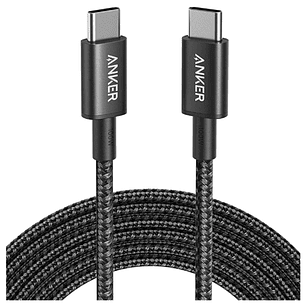 Anker 322 Cable Trenzado  USB-C a USB-C, 1.8 Metros, Carga Estable y Resistente