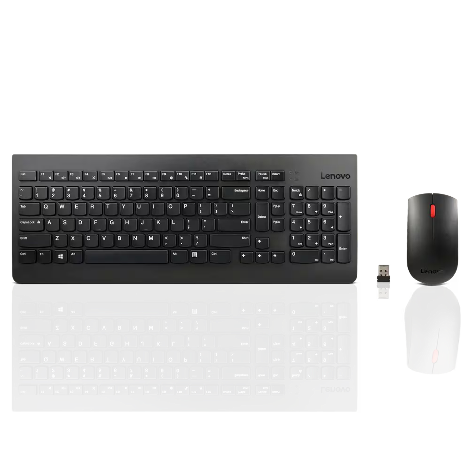 Lenovo 510 Combo Teclado y Mouse Inalámbrico 2.4 GHz, Español LATAM, Resistente a Salpicaduras, Mouse 1200 DPI, Compatible con Windows 7-11, Diseño Ergonómico y Duradero. 2