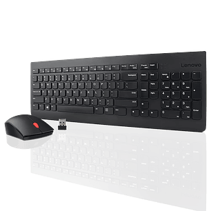 Lenovo 510 Combo Teclado y Mouse Inalámbrico 2.4 GHz, Español LATAM, Resistente a Salpicaduras, Mouse 1200 DPI, Compatible con Windows 7-11, Diseño Ergonómico y Duradero.