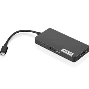 Lenovo USB-C 7-en-1 Hub de Viaje Gris Hierro, HDMI 4K, 3x USB-A, SD/TF, Carga USB-C, Plug & Play