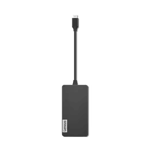 Lenovo USB-C 7-en-1 Hub de Viaje Gris Hierro, HDMI 4K, 3x USB-A, SD/TF, Carga USB-C, Plug & Play